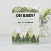 ウッドランド山林ベビーシャワー 招待状 (スタンド正面)