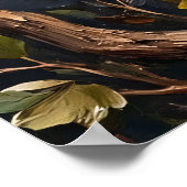 ウッドランド山賊：枝にタヌキ ポスター (角)