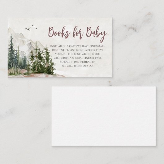 ウッドランド山赤ちゃんシャワーベビー エンクロージャーカード (正面/裏面)