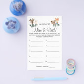 ウッドランド彼らは赤ちゃんシャワーゲームカードだった チラシ