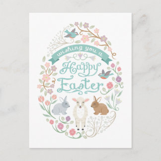 ウッドランド復活祭の卵はがき シーズンポストカード