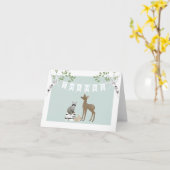 ウッドランド感謝状ノートカード カード (黄色い花)