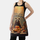 ウッドランド感謝祭パーティーの友人と家族 エプロン (インサイチュ)