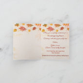 ウッドランド感謝祭パーティーの友人と家族 招待状 (内部)