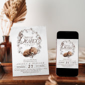 ウッドランド我々は冬の赤ちゃんシャワーを待つことができる 招待状