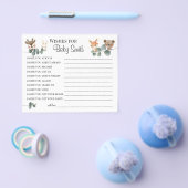 ウッドランド新生児の赤ちゃんシャワーカードの願い チラシ (シングル)