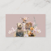 ウッドランド春フローラガールベビーシャワーオムツ エンクロージャーカード (裏面)