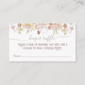 ウッドランド春フローラガールベビーシャワーオムツ エンクロージャーカード (正面)