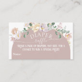 ウッドランド春フローラガールベビーシャワーオムツ エンクロージャーカード (正面)