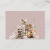 ウッドランド春フローラガールベビーシャワーオムツ エンクロージャーカード (裏面)