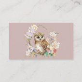 ウッドランド春フローラ女の子ベビーシャワーブック エンクロージャーカード (裏面)