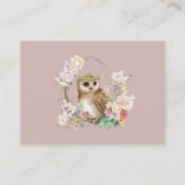 ウッドランド春フローラ女の子ベビーシャワーブック エンクロージャーカード (裏面)