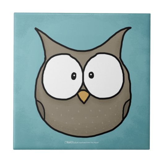 ウッドランド最高のクラズフォレストフクロウ タイル (正面)