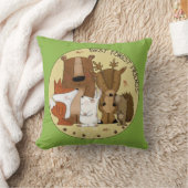 ウッドランド最高のクリー・フォレストフレンズ/個人 クッション (ブランケット)