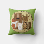 ウッドランド最高のクリー・フォレストフレンズ/個人 クッション (裏面)