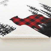 ウッドランド松の森クマ家族クリスマスの名前 シェルパブランケット (3/4)