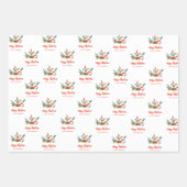 ウッドランド格言クリスマス ラッピングペーパーシート (正面3)