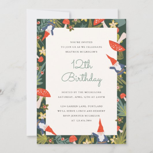 ウッドランド格言パーティー招待状 招待状 (正面)