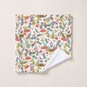 ウッドランド格言&マッシュルーム バスタオルセット (ウォッシュタオル)