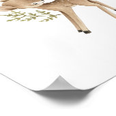 ウッドランド森林の生き物ベビーシャワーへようこそ ポスター (角)