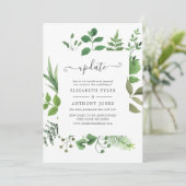 ウッドランド森林の結婚緑の更新 招待状 (スタンド正面)