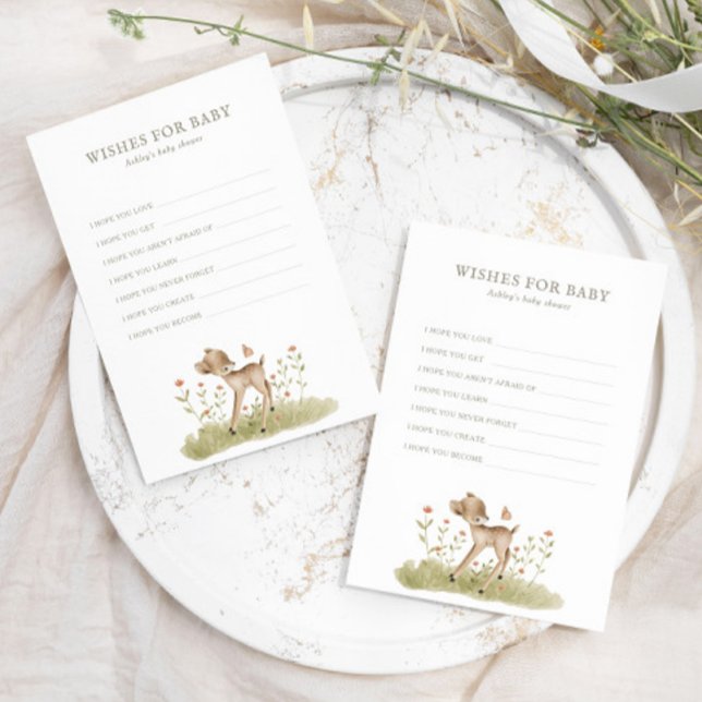 ウッドランド森林の赤ちゃんシャワーベビーの願い (クリエイターアップロード済み)