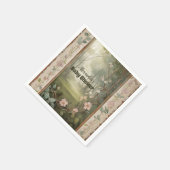 ウッドランド森林の赤ちゃんシャワー スタンダードカクテルナプキン (角)