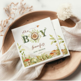 ウッドランド森林の赤ちゃんシャワー スタンダードカクテルナプキン