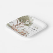 ウッドランド森林の赤ちゃんシャワー ペーパープレート (傾斜あり)