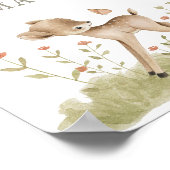 ウッドランド森林の赤ん坊のシャワー数を推測 ポスター (角)