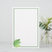 ウッドランド森林グリーンシダの森葉シダ 便箋 (スタンド正面)