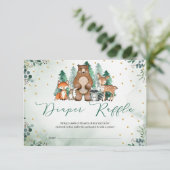 ウッドランド森林動物の冬おむつラッフル エンクロージャーカード (スタンド正面)