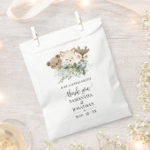 ウッドランド森林動物の赤ちゃんシャワーのお気に入り フェイバーバッグ (クリップ留めされた状態)
