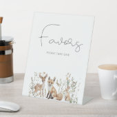 ウッドランド森林動物の赤ちゃんシャワーの好意 台座サイン (インサイチュ)