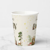 ウッドランド森林動物の赤ちゃんシャワー歓迎サイン 紙コップ (左)
