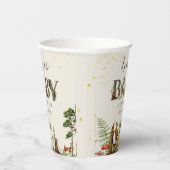 ウッドランド森林動物の赤ちゃんシャワー歓迎サイン 紙コップ (右)