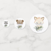 ウッドランド森林動物の赤ちゃんシャワー コンフェッティ (正面)