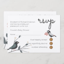 ウッドランド森林動物カップル赤ちゃんシャワー