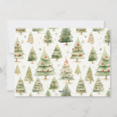 ウッドランド森林動物クリスマスツリー写真 シーズンカード (裏面)