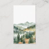 ウッドランド森林動物モダン赤ちゃんシャワー エンクロージャーカード (裏面)