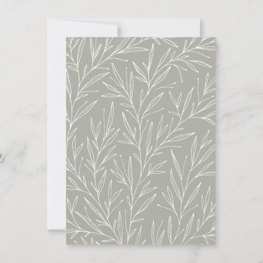 ウッドランド森林動物ヴィンテージ赤ちゃんシャワー 招待状 (裏面)