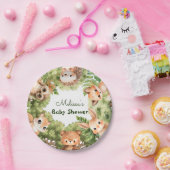 ウッドランド森林動物少年の赤ちゃんシャワー ペーパープレート (パーティー)