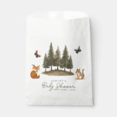 ウッドランド森林動物水彩赤ちゃんシャワー フェイバーバッグ (正面)