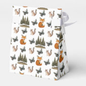 ウッドランド森林動物水彩赤ちゃんシャワー フェイバーボックス (裏面サイド)