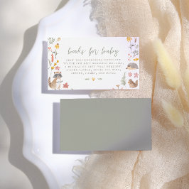 ウッドランド森林動物男女兼用赤ちゃんシャワー エンクロージャーカード
