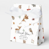 ウッドランド森林動物男女兼用赤ちゃんシャワー フェイバーボックス (正面サイド)