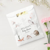 ウッドランド森林動物素朴赤ちゃんシャワー フェイバーバッグ (封をした状態)