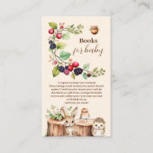 ウッドランド森林動物赤ちゃんシャワーベビー エンクロージャーカード (正面)