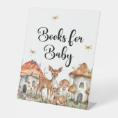 ウッドランド森林動物赤ちゃんシャワーベビー 台座サイン (正面)