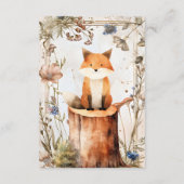 ウッドランド森林動物赤ちゃんシャワーラッフルおむつ エンクロージャーカード (裏面)